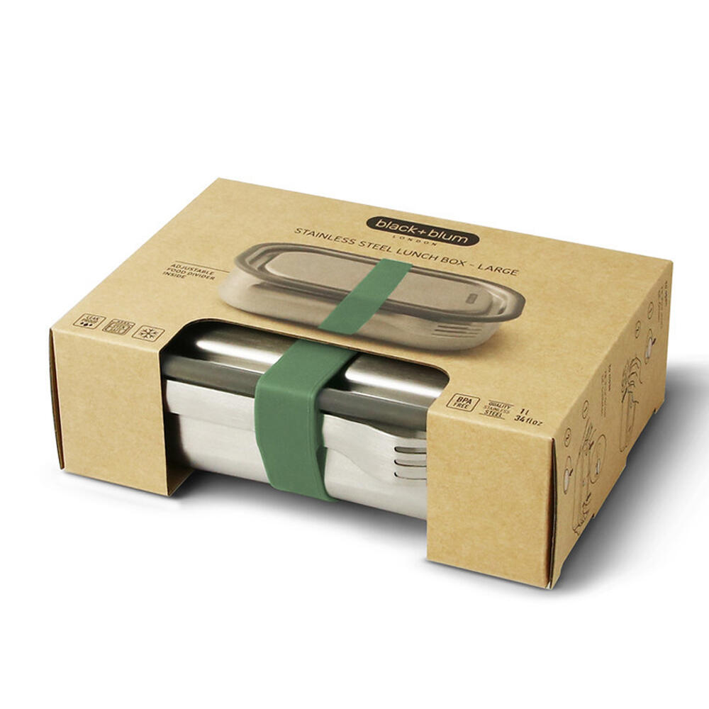 Black+Blum Stainless Steel Lunch Box Olive 5/7