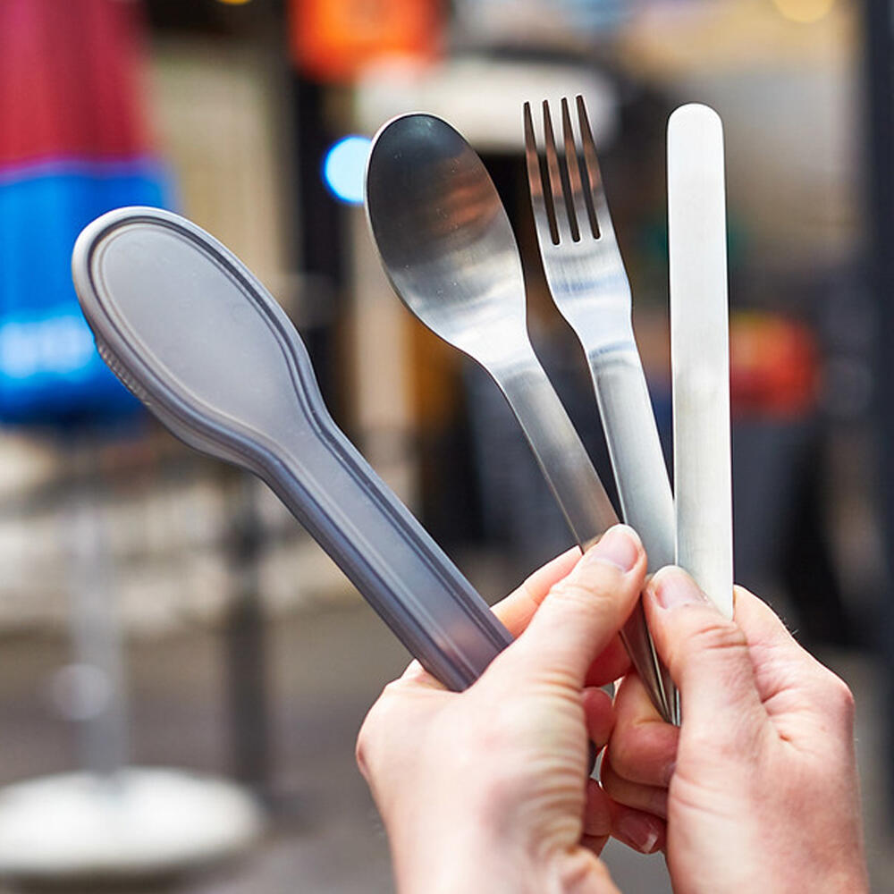 Black+Blum Stainless Steel Cutlery Set with Case Grey 3/6