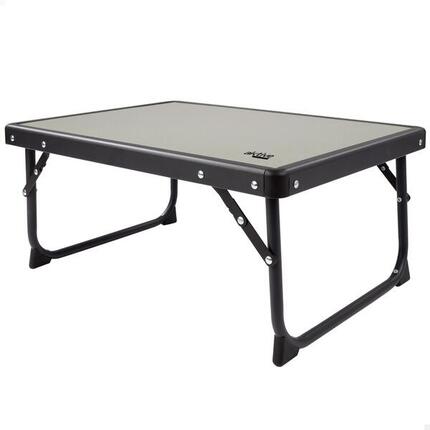 AKTIVE - Table de Camping Basse Pliante Structure Acier 60x40x25 cm Noir et Gris