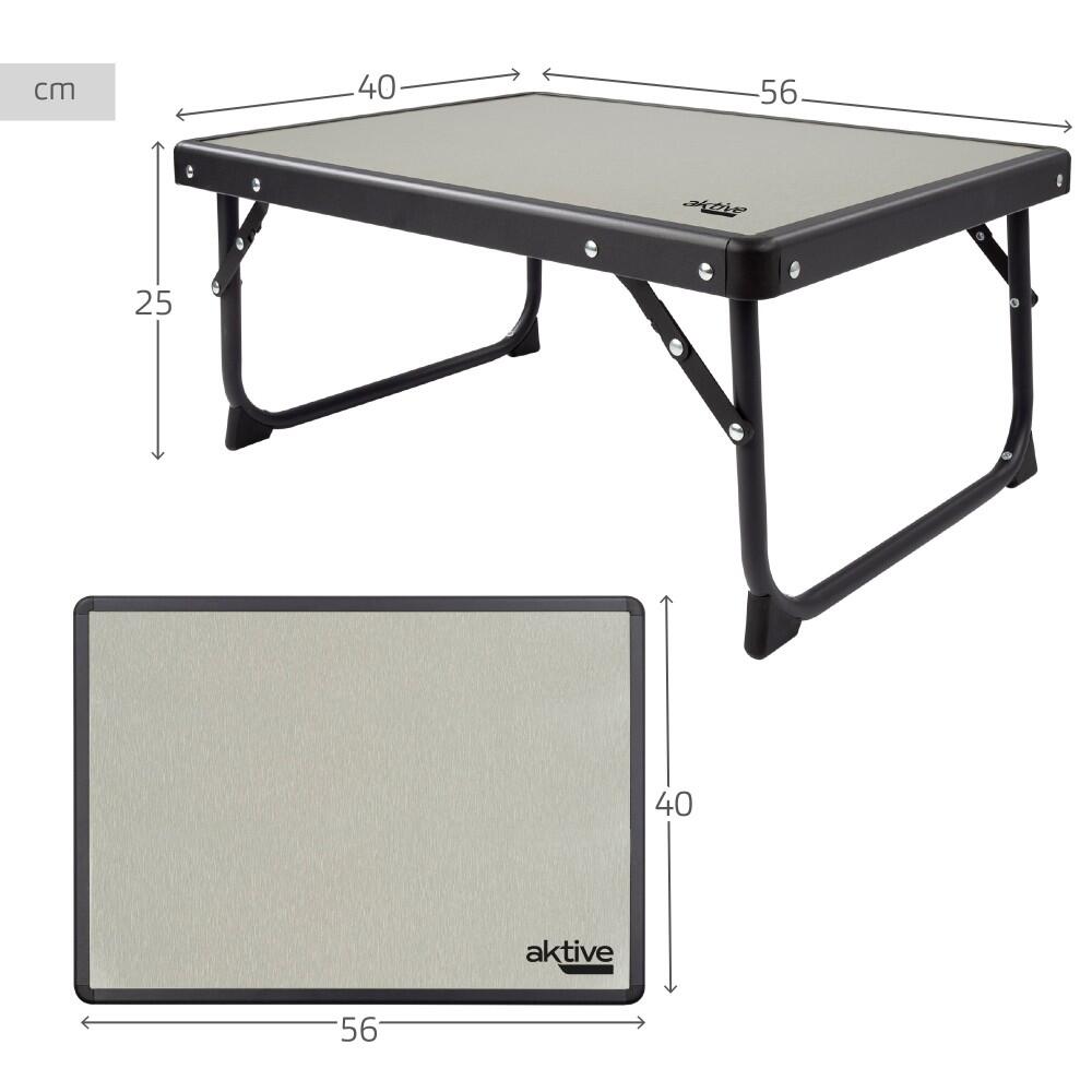 Aktive Table de camping basse pliante structure acier 60x40x25 cm 4/5