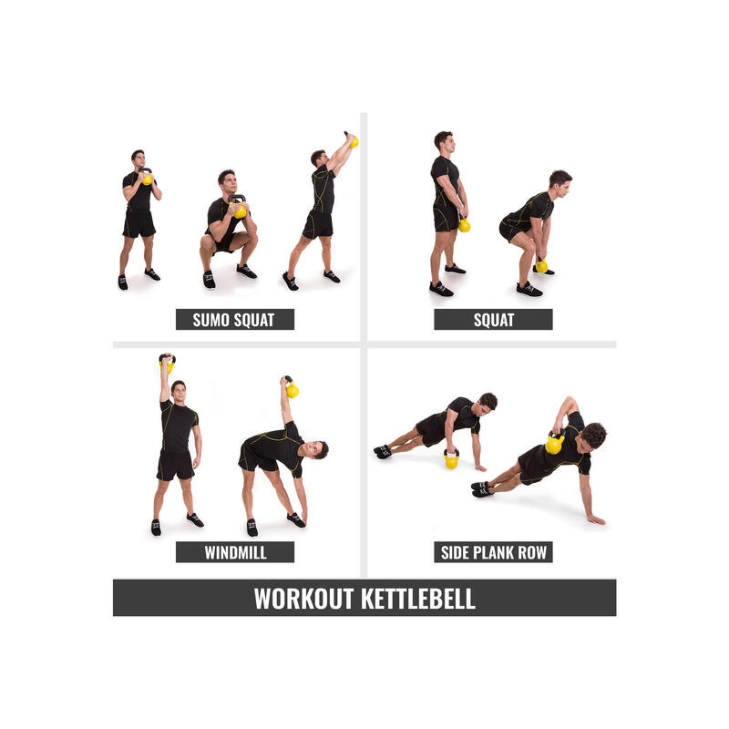 Kettlebell - Gietijzer (rubber coating) - 28 kg