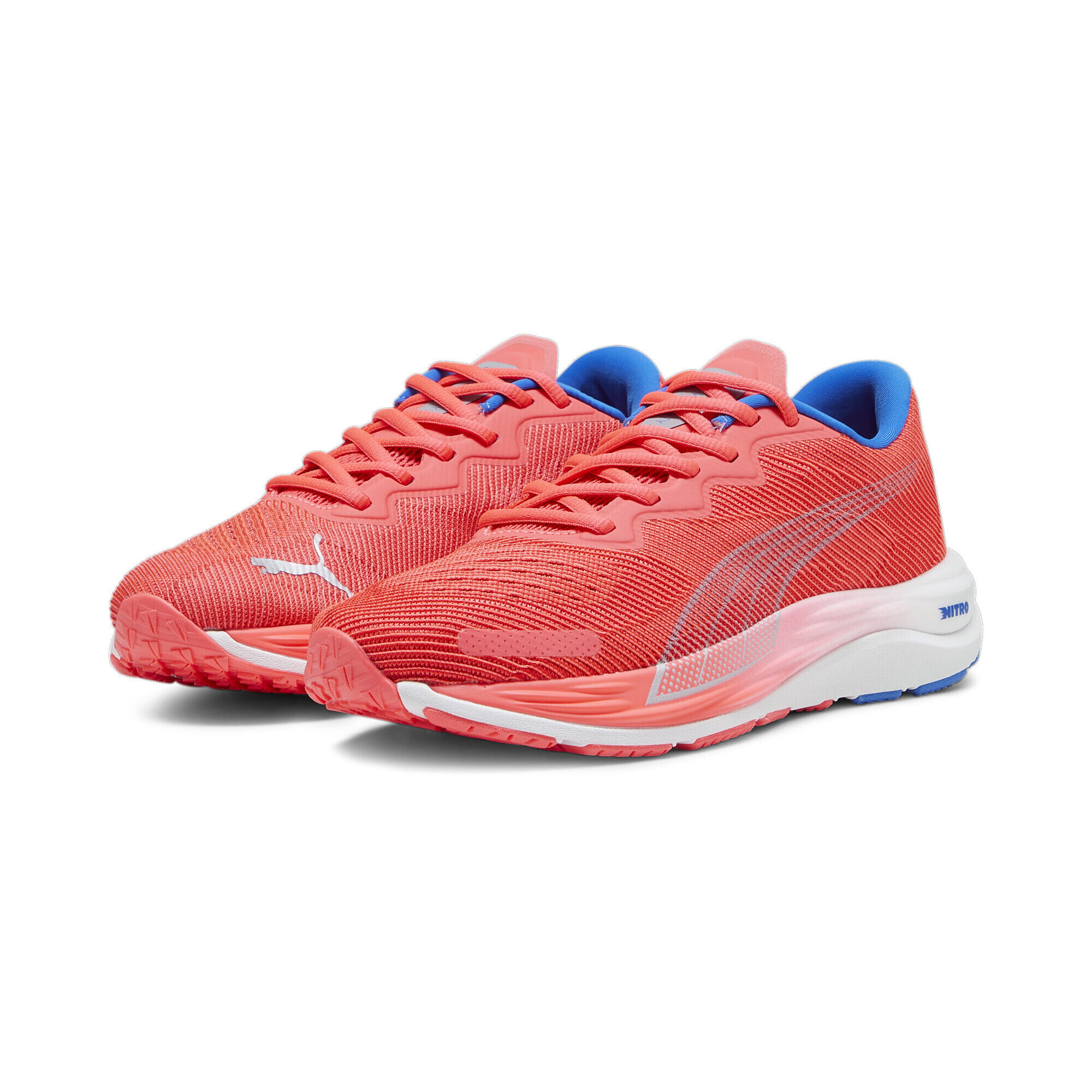 Puma - Chaussures De Running Velocity Nitro 2 Femme Puma Fire Orchid Ultra Blue Red - Baskets - Bleu|orange|rouge - Decathlon