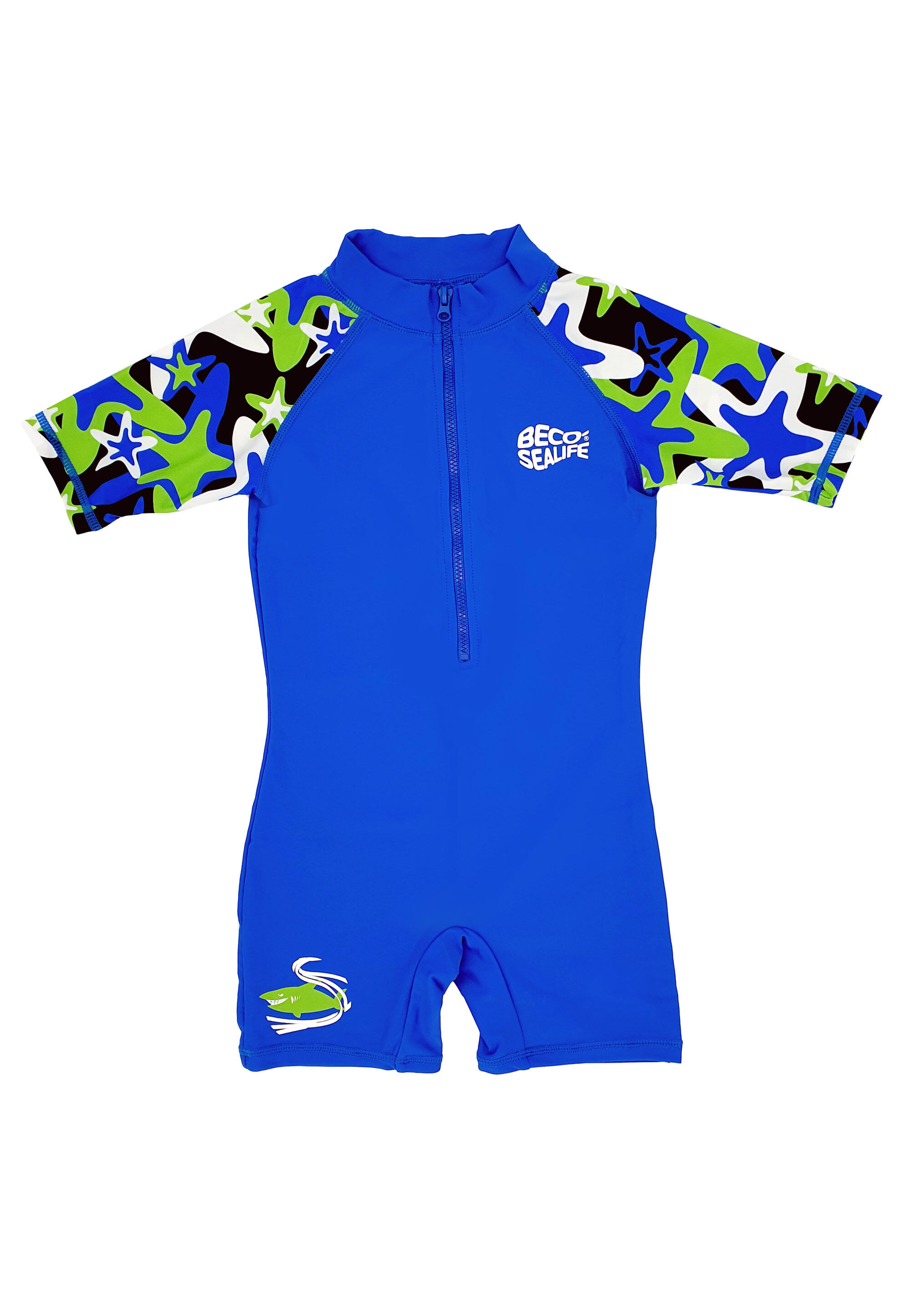 Beco-sealife® Rashguard Costume Bambino Blu, Stelle, Zip, SPF 50+ 3/5