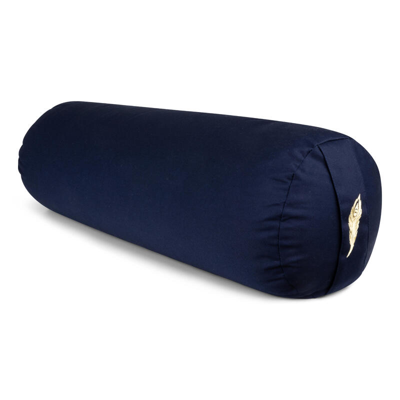 MindBaas - Yoga Bolster - Eco - Donkerblauw - 60 x 20 (lengte x diameter)