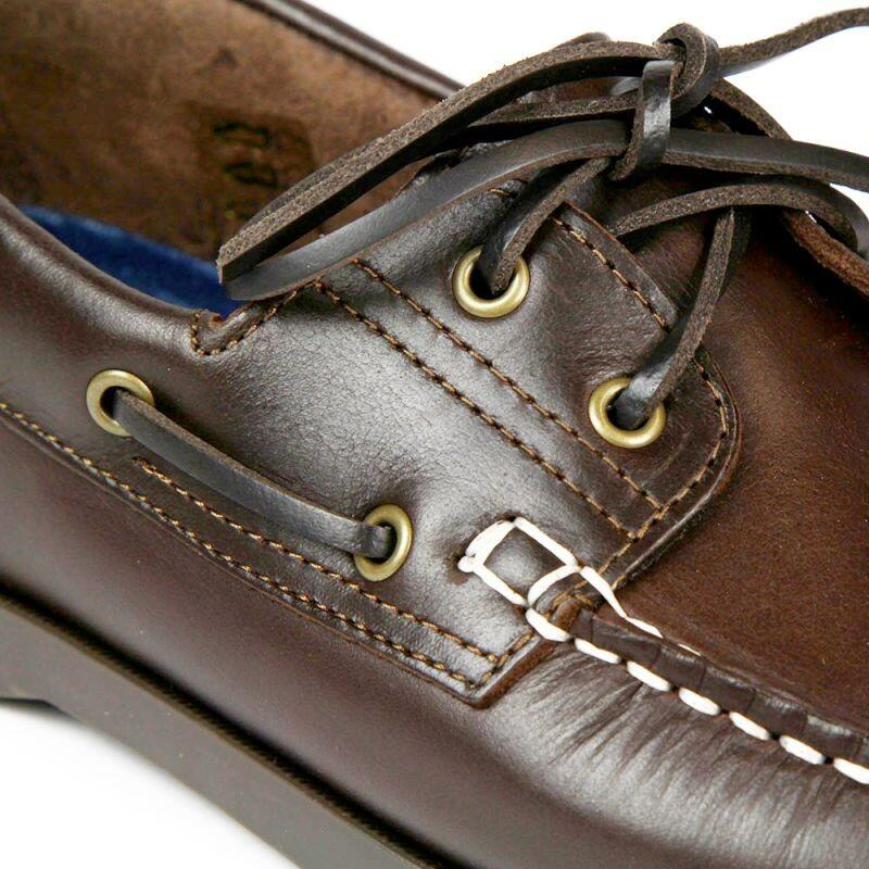 Chaussures bateau homme cuir marron KOOJI – confort, adhérence pont & ville 5/7