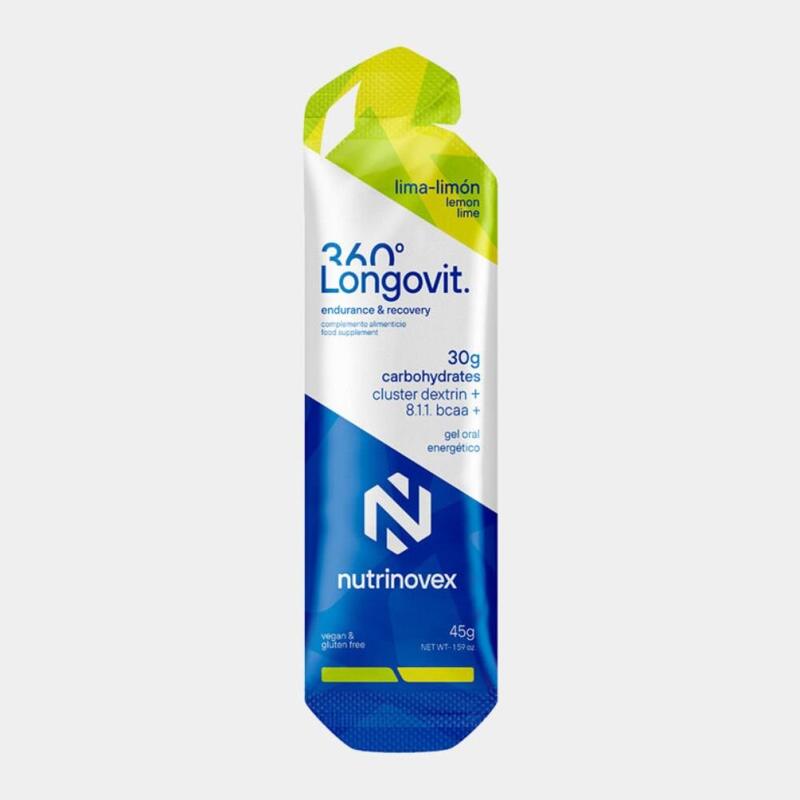 Gel Energético Longovit 360º Nutrinovex Exclusivo online                                         8 cores disponíveis
 2,36€  Preço por quantidade 52,45€kg NUTRINOVEX Gel Energético Longovit 360º NutrinovexVendido e expedido por: Trideporte  