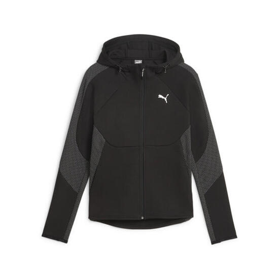 Felpa con zip integrale e cappuccio EVOSTRIPE da donna PUMA Black