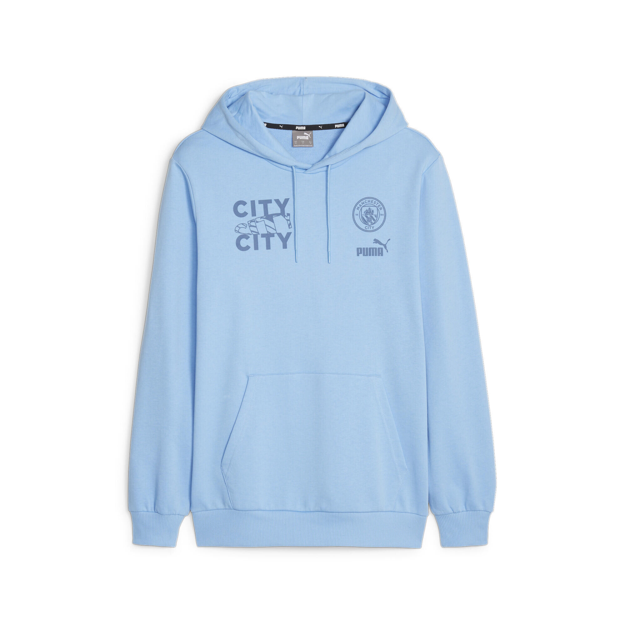 Puma - Hoodie Ftblcore Manchester City Puma Team Light Blue White - Pull - Blanc|multicolore - 48 Xl - Decathlon