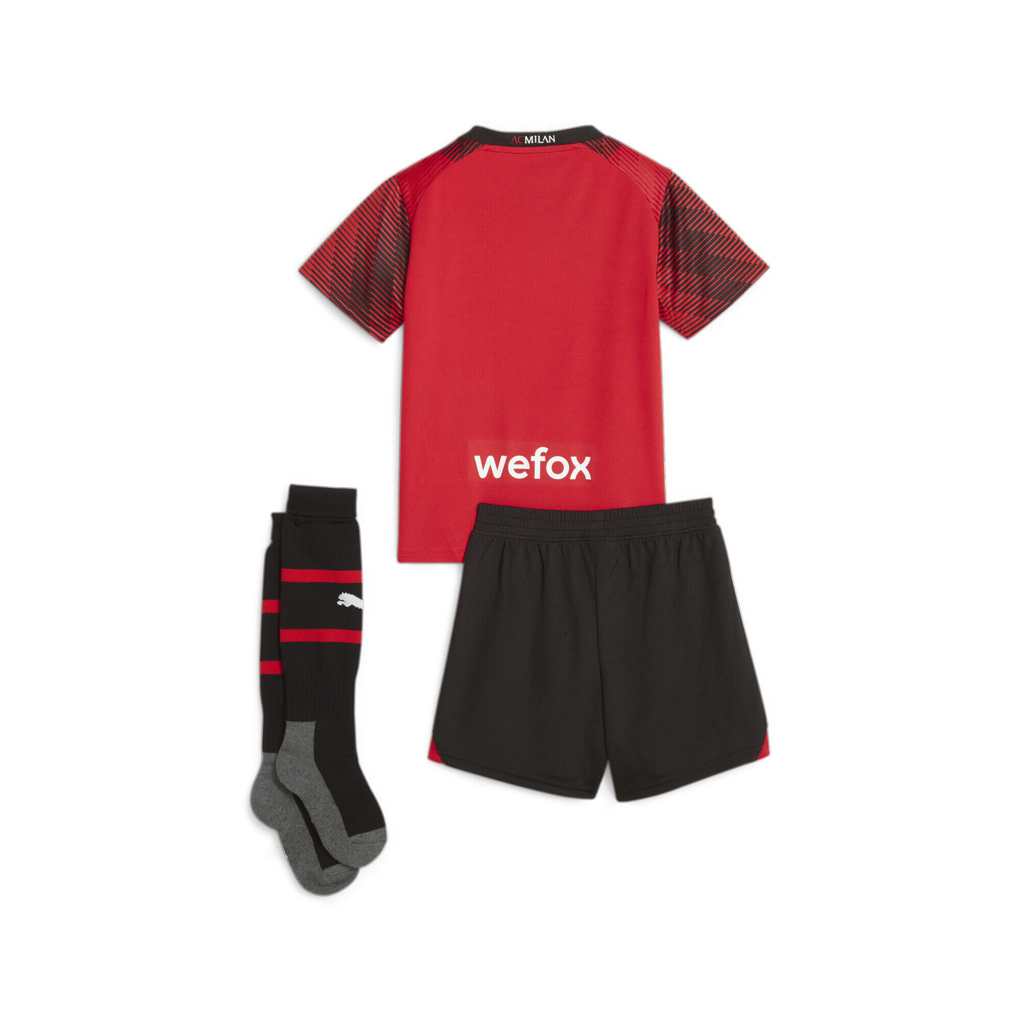 Mini completo Home A.C. Milan 23/24 PUMA For All Time Red Black 2/2