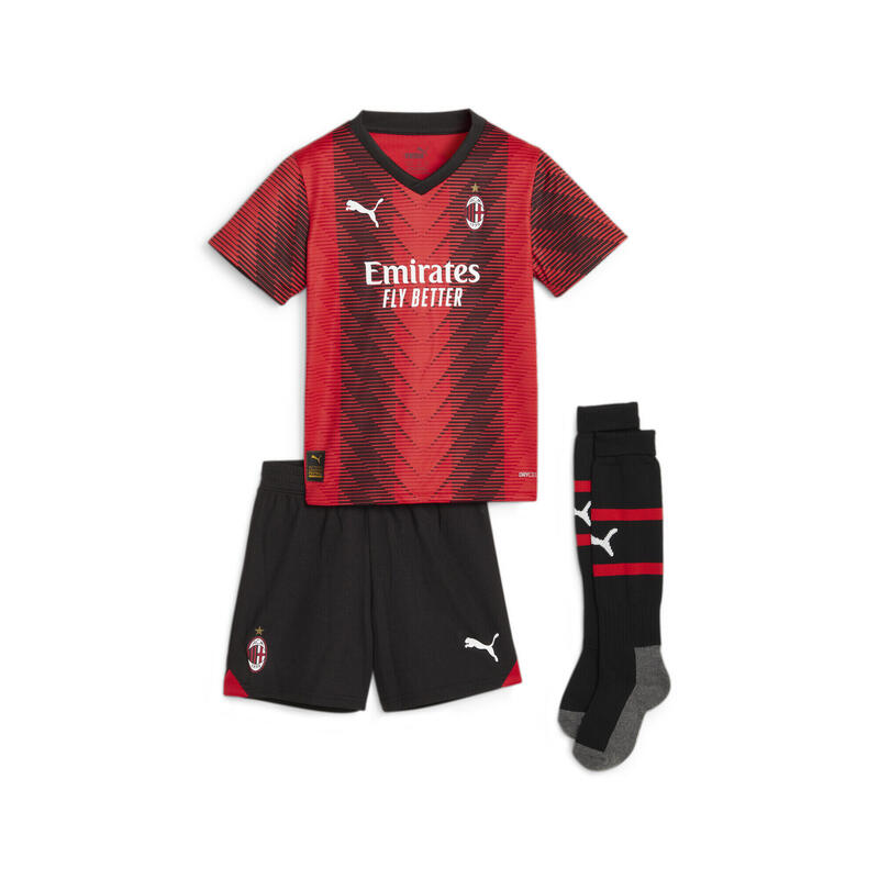 Mini completo Home A.C. Milan 23/24 PUMA For All Time Red Black