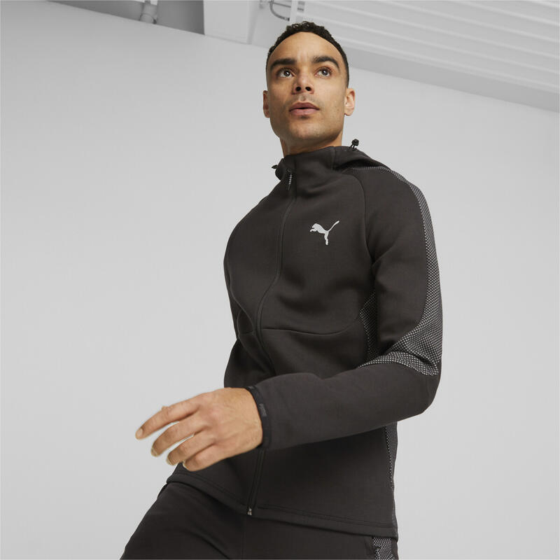 EVOSTRIPE Hoodie mit durchgehendem Reißverschluss Herren PUMA Black