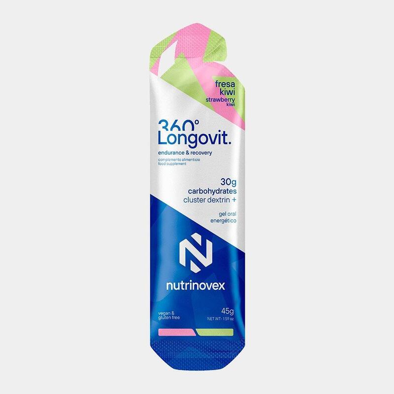 Gel energético Longovit 360º Gel - Fresa y Kiwi Nutrinovex