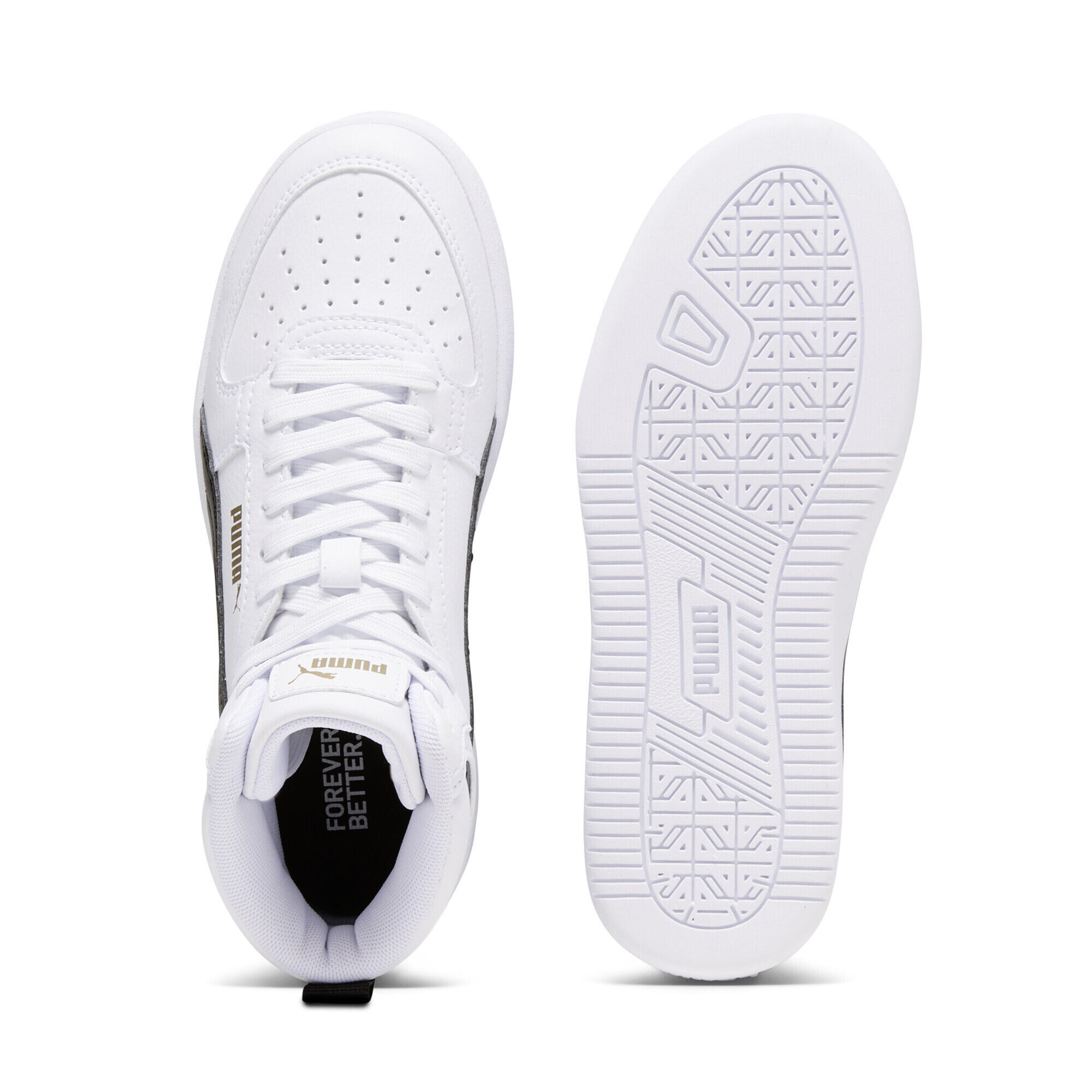 Baskets mi-hautes PUMA Caven 2.0 Enfant et Adolescent PUMA White Black Gold 4/7