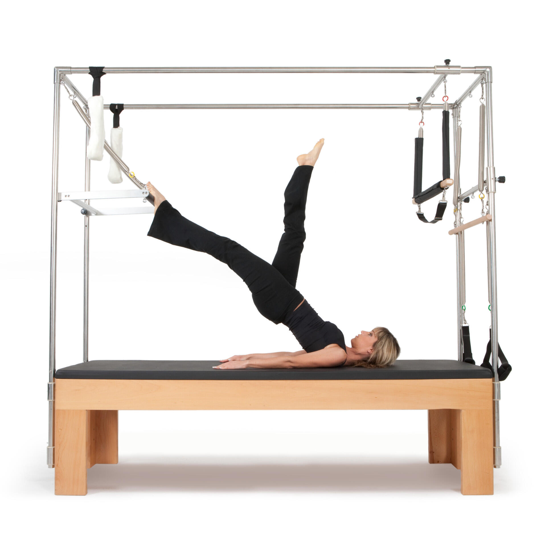 Cadillac de Pilates Elina Pilates de Madera Negro 3/4