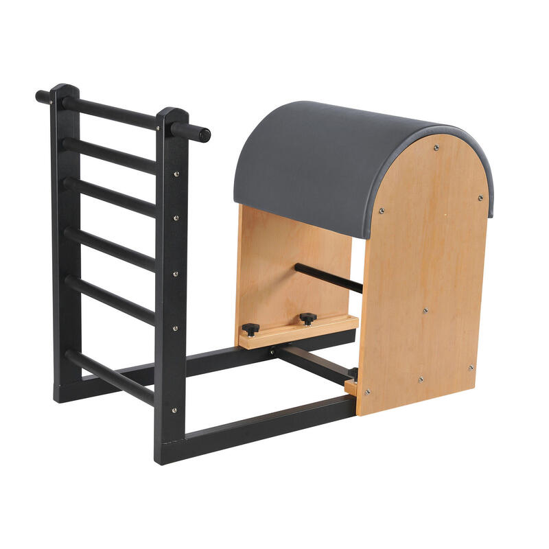 Barril con Escalera para Pilates Elina Pilates Negro con Base Acero