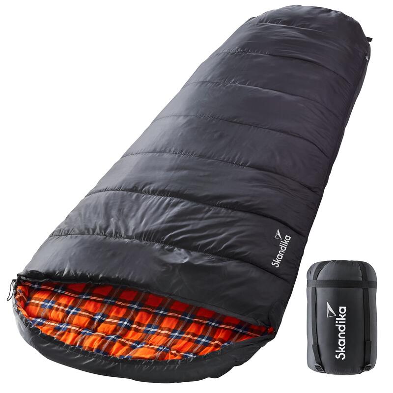 Sac de couchage Vegas Flanell - sarcophage XXL - Jusqu'à - 12°C - 220 x 110 cm