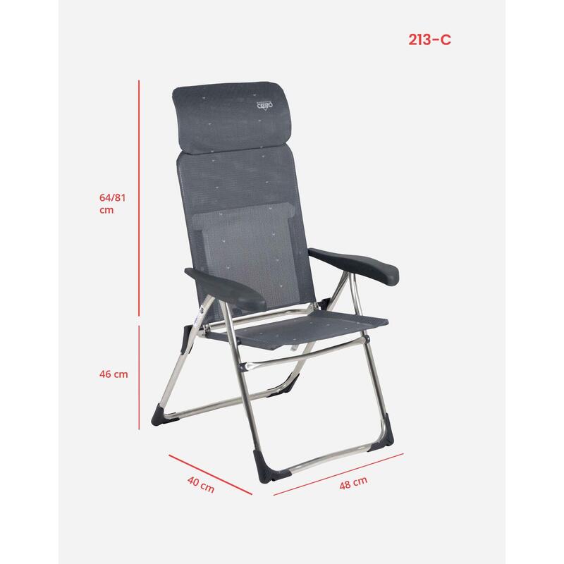 Fauteuil pliant Crespo Compact extra plat aluminium