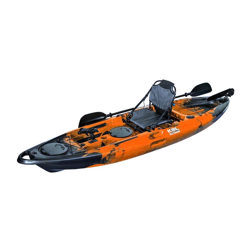 Kayak de pesca individual 310x85cm con silla aluminio y timón