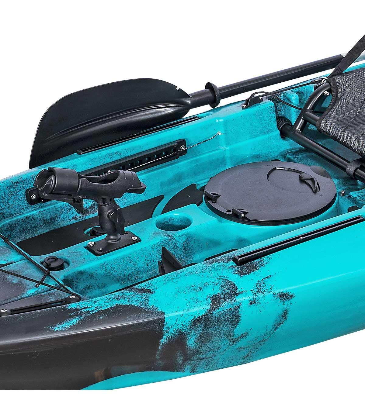 Kayak de pesca individual 310x85cm con silla aluminio y timón 4/7