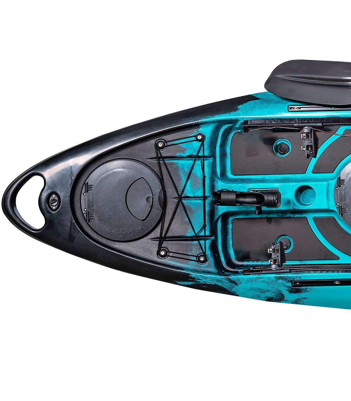 Kayak de pesca individual 310x85cm con silla aluminio y timón 6/7