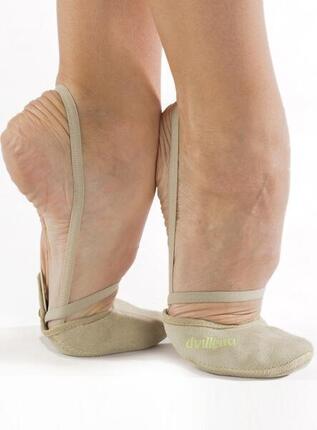 Demi-pointes de gymnastique rythmique pour enfants Dvillena Cuir fendu.