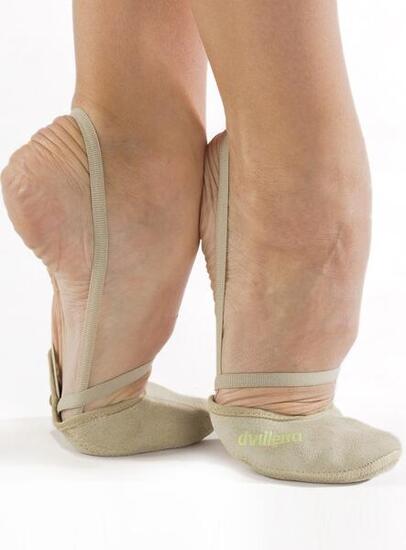 Demi-pointes de gymnastique rythmique pour enfants Dvillena Cuir fendu.