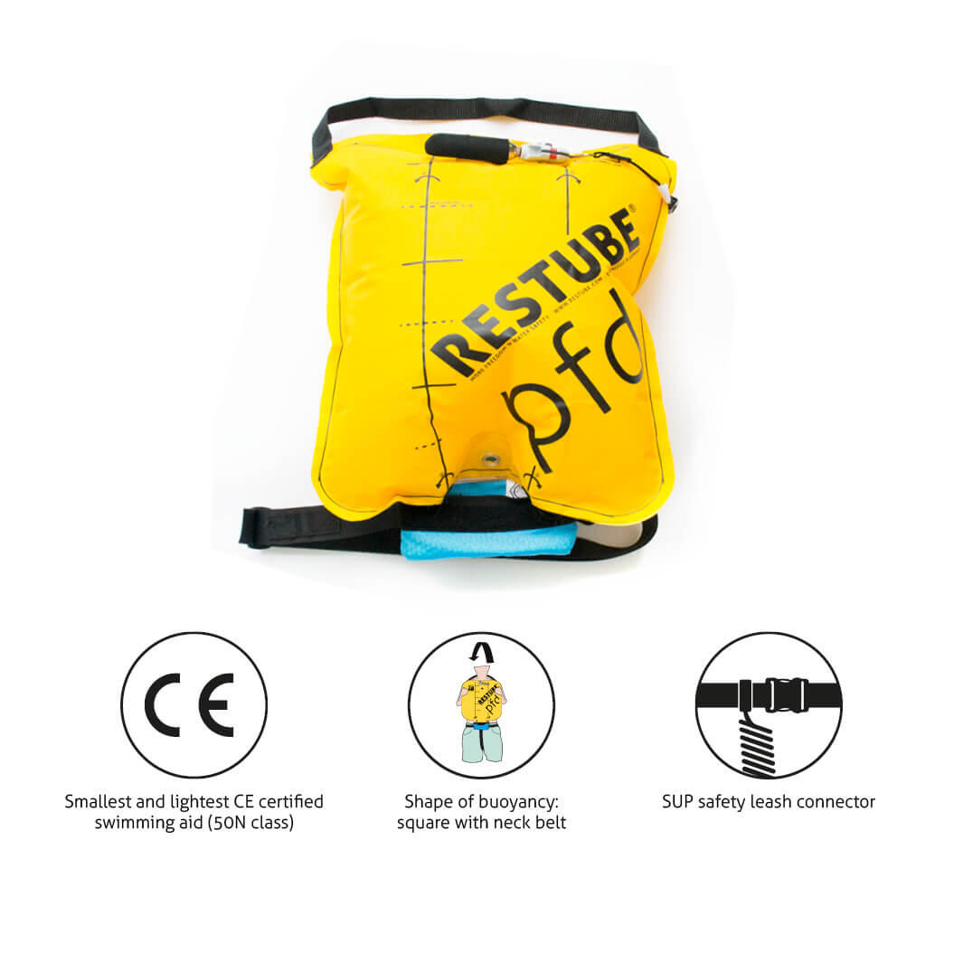 Boa di sicurezza per il nuoto | pfd di RESTUBE, giallo 4/6