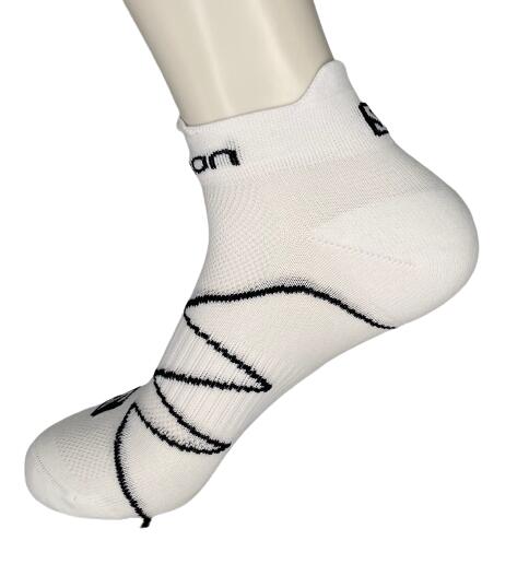 Sneaker Socken Salomon Größe 45 bis 47 Sonic 2 Pack Laufsocken Schwarz Weiß Dopp 4/4
