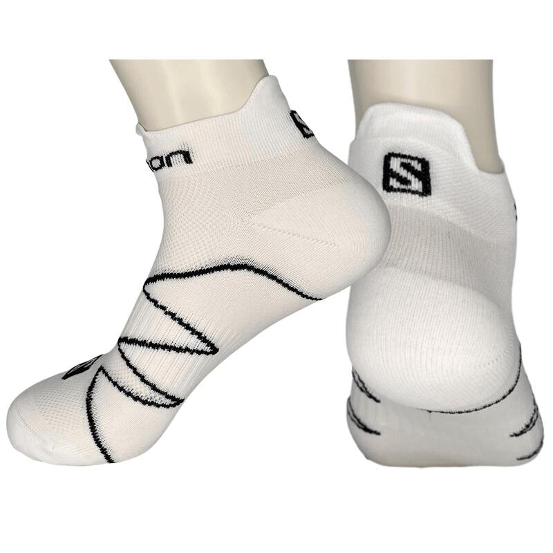 Sneaker Socken Salomon Größe 45 bis 47 Sonic 2 Pack Laufsocken Schwarz Weiß  Dopp SALOMON - DECATHLON