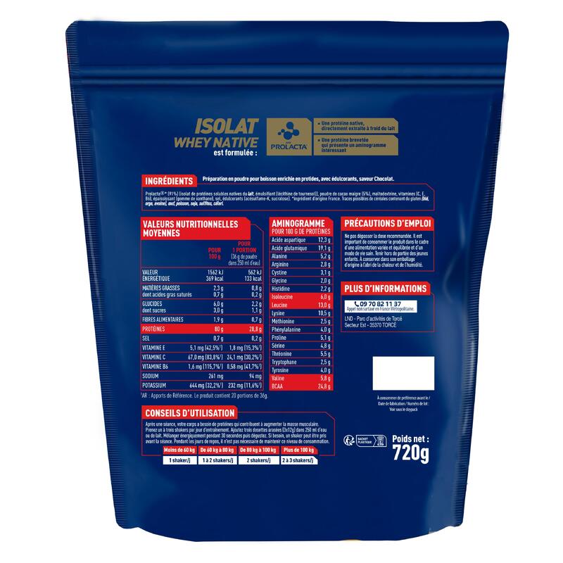 Whey Native | Isolat Whey Native (720g) | Chocolat