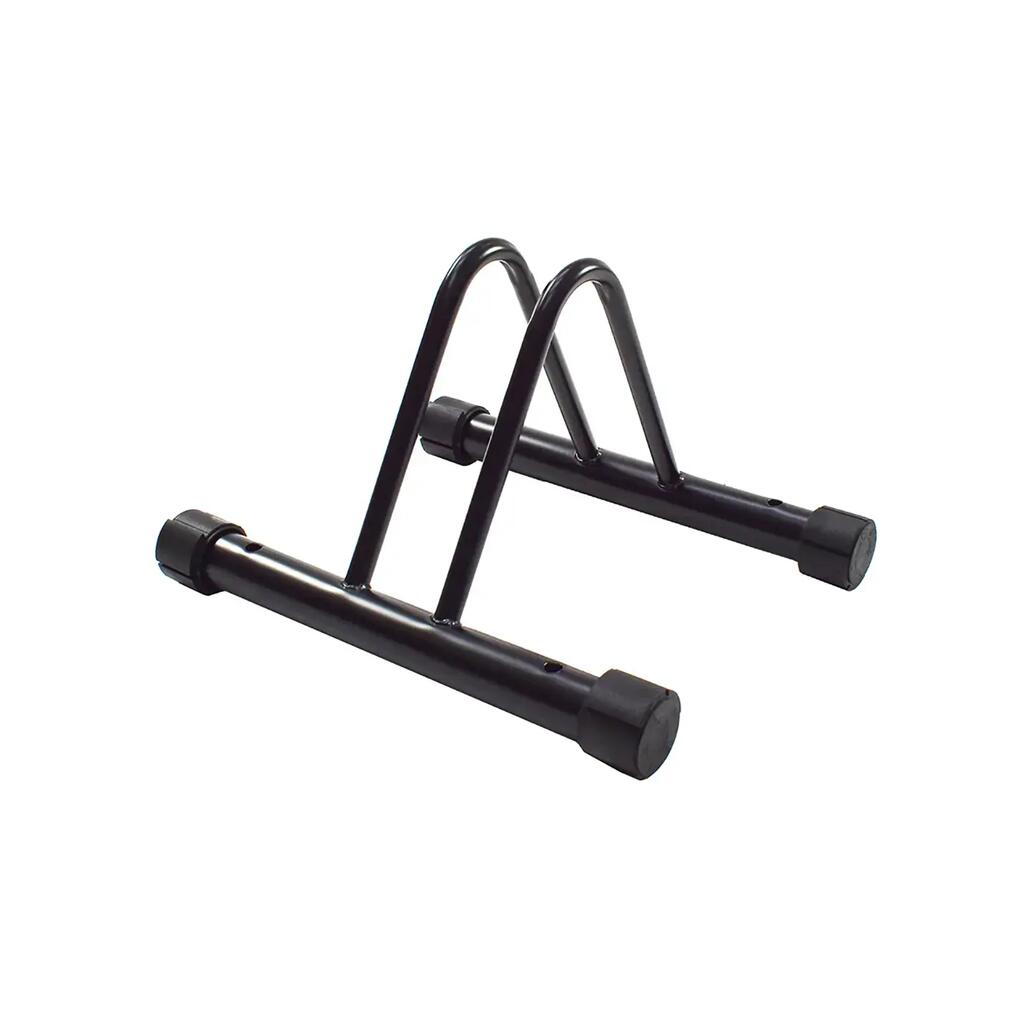 Black metal bike rack for 1 bicycle