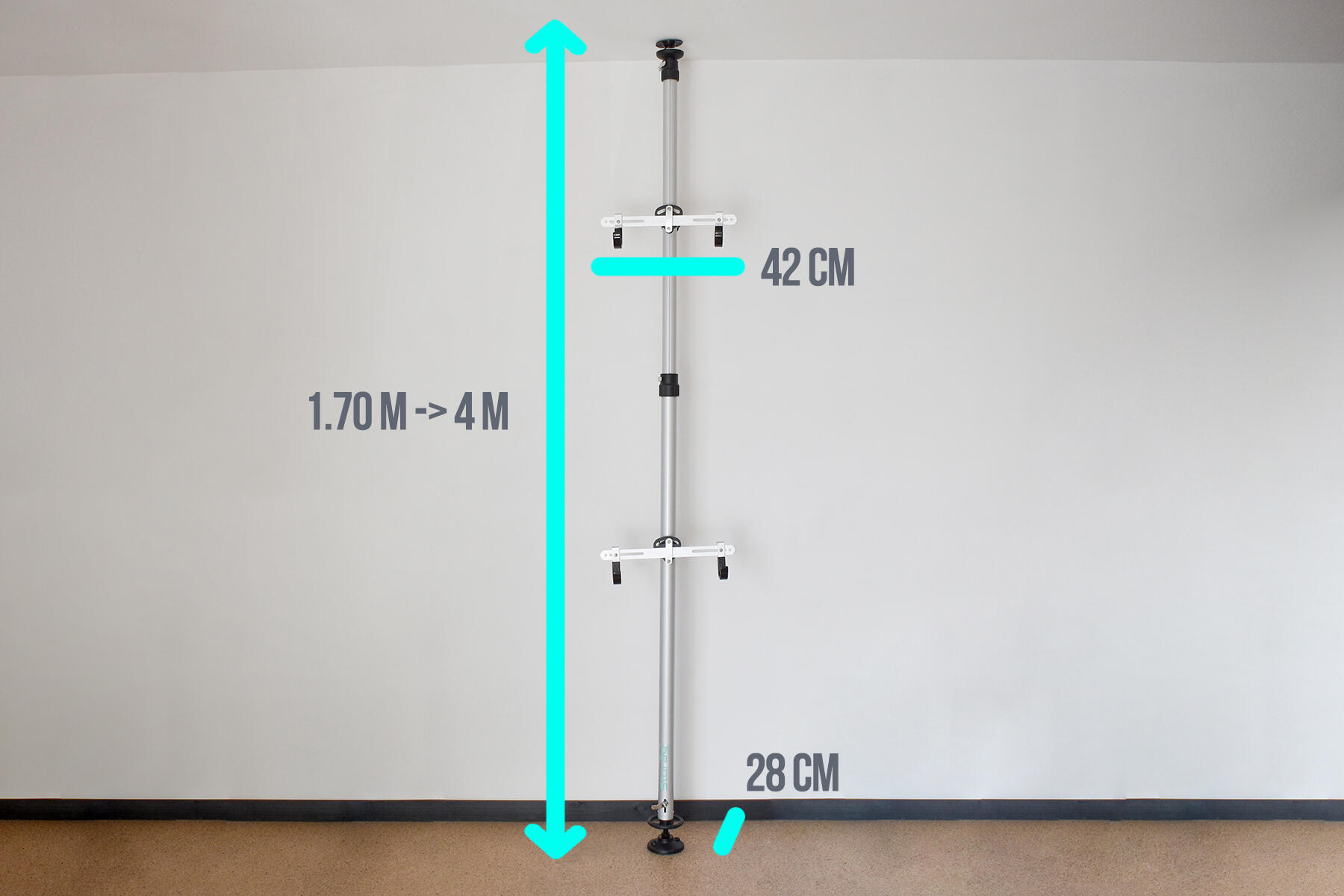 Portabici telescopico per 2 biciclette 2/6