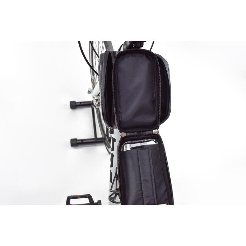 Porta-bagagens para bicicleta com suporte para smatphone