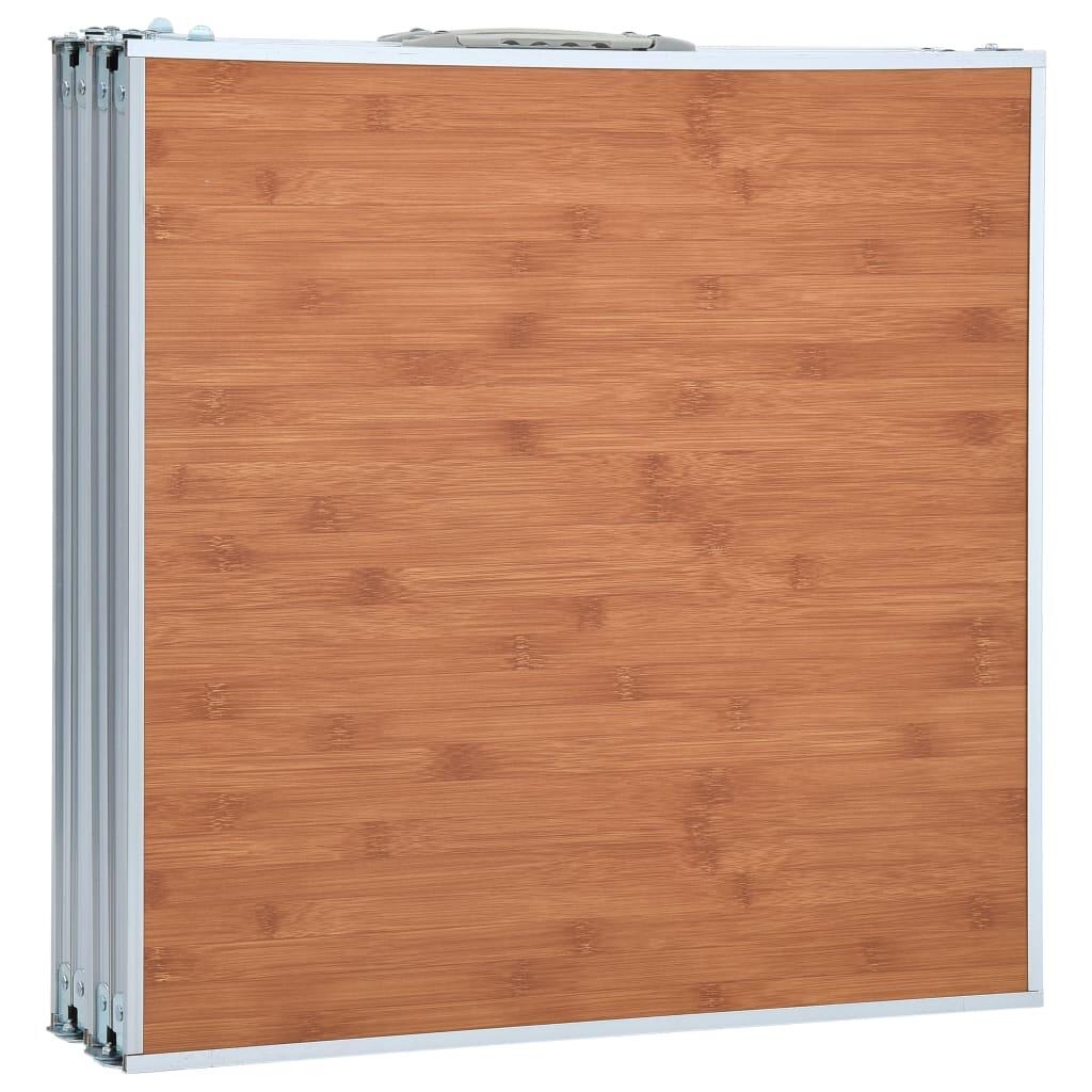 Mesa de camping plegable de aluminio 240x60 cm 5/7