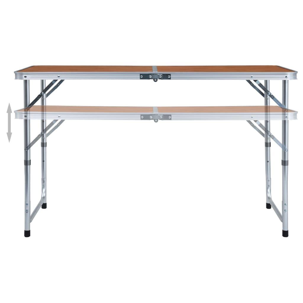 Mesa de camping plegable de aluminio 120x60 cm 2/7