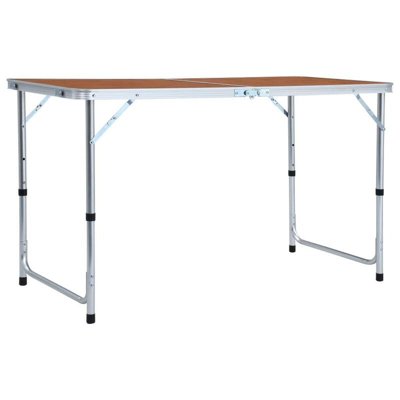 Mesa de camping plegable de aluminio 120x60 cm