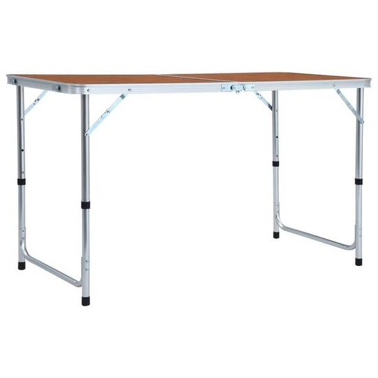 Mesa de camping plegable de aluminio 120x60 cm