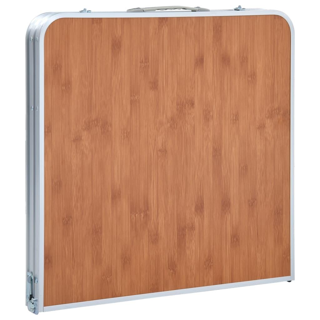 Mesa de camping plegable de aluminio 120x60 cm 5/7