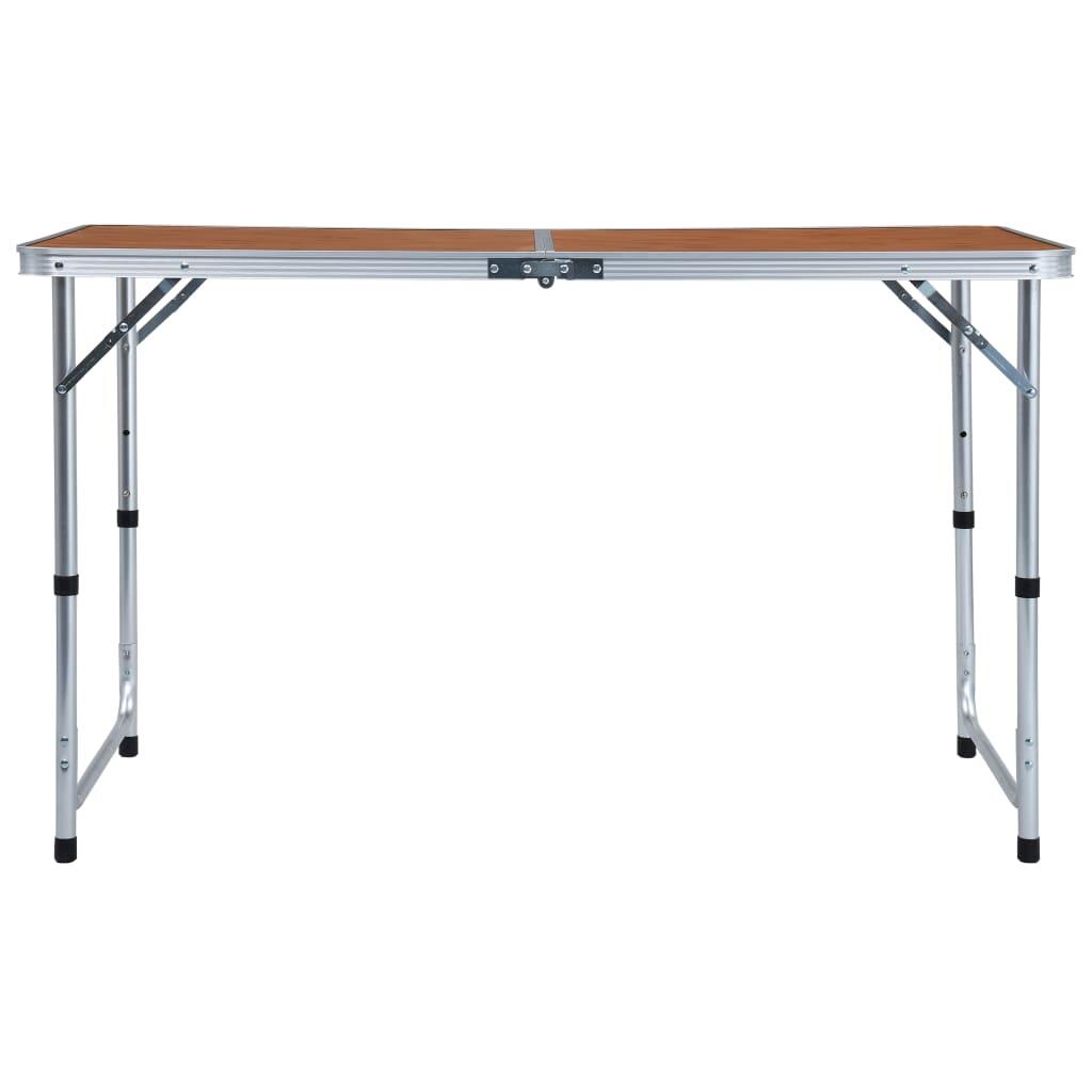 Mesa de camping plegable de aluminio 120x60 cm 3/7