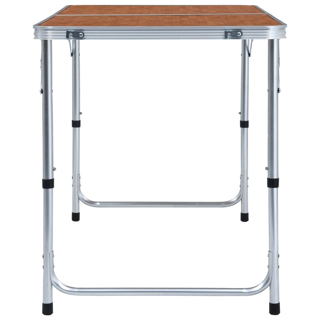 Mesa de camping plegable de aluminio 120x60 cm 4/7