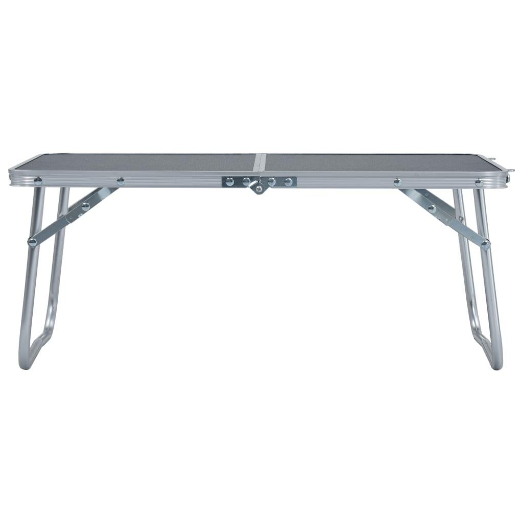 Mesa de camping plegable aluminio gris 60x40 cm 2/7