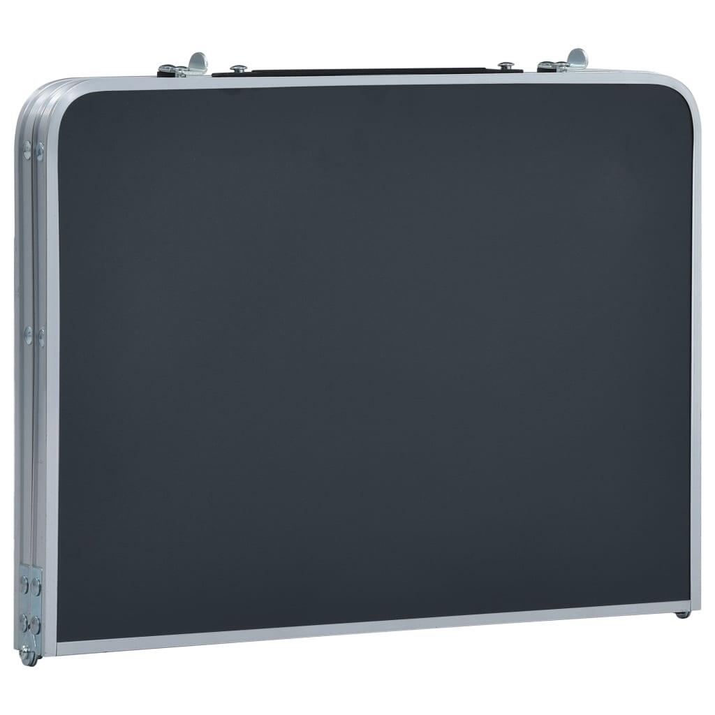 Mesa de camping plegable aluminio gris 60x40 cm 4/7
