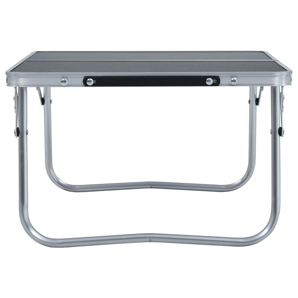 Mesa de camping plegable aluminio gris 60x40 cm 3/7