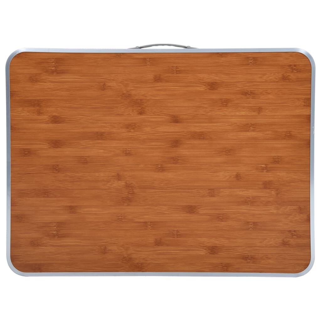 Mesa de camping plegable con estructura metálica 80x60 cm 5/7