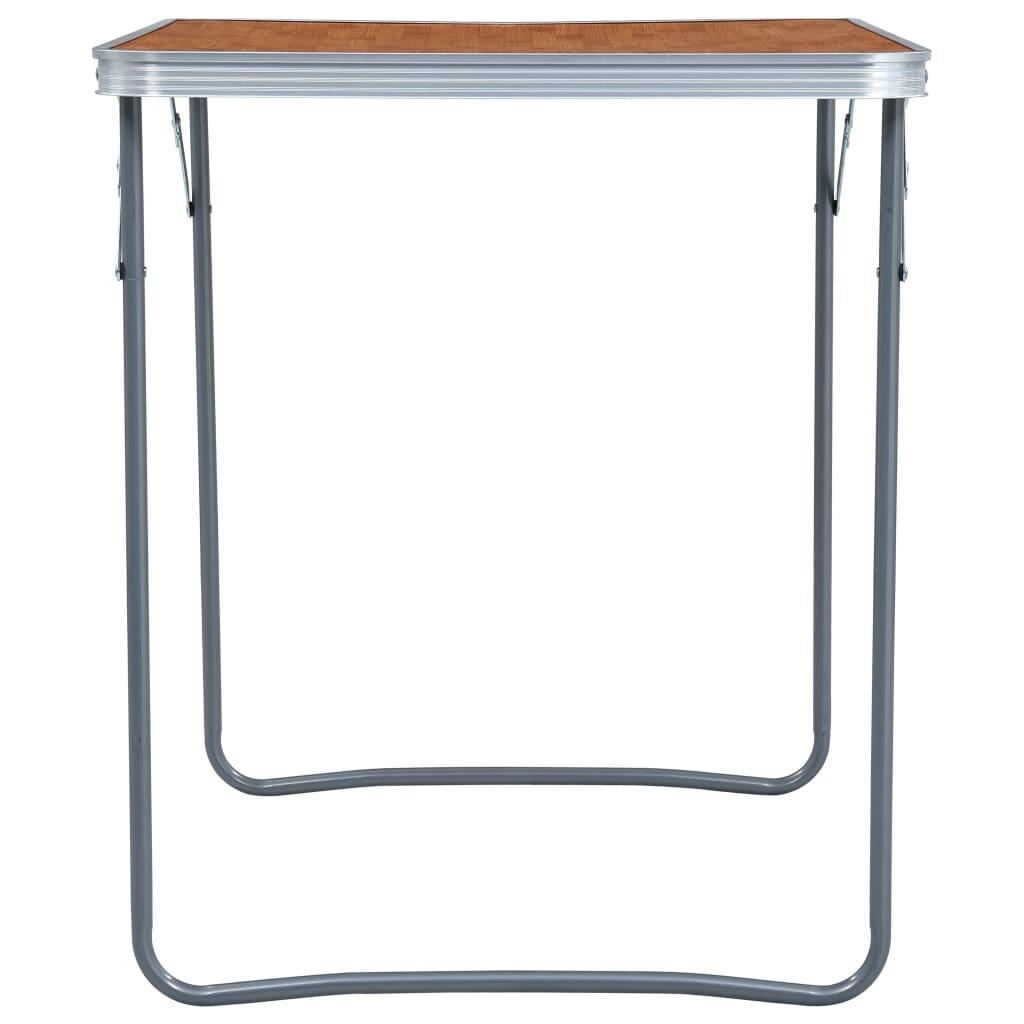 Mesa de camping plegable con estructura metálica 80x60 cm 4/7