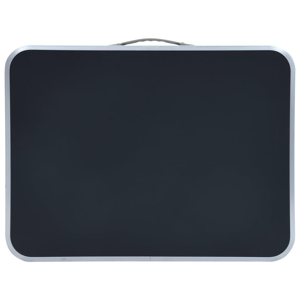 Mesa de camping plegable aluminio gris 60x45 cm 4/7