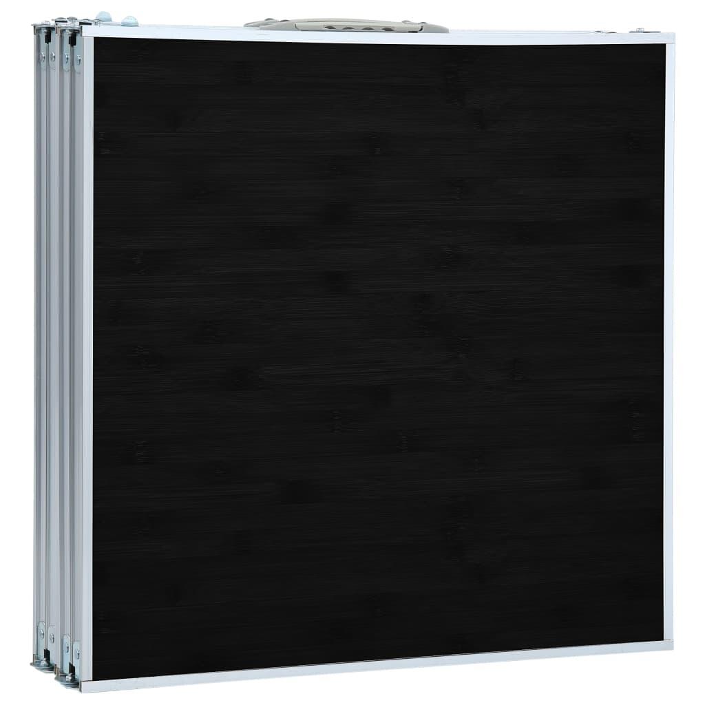 Mesa de camping plegable de aluminio gris 240x60 cm 5/7