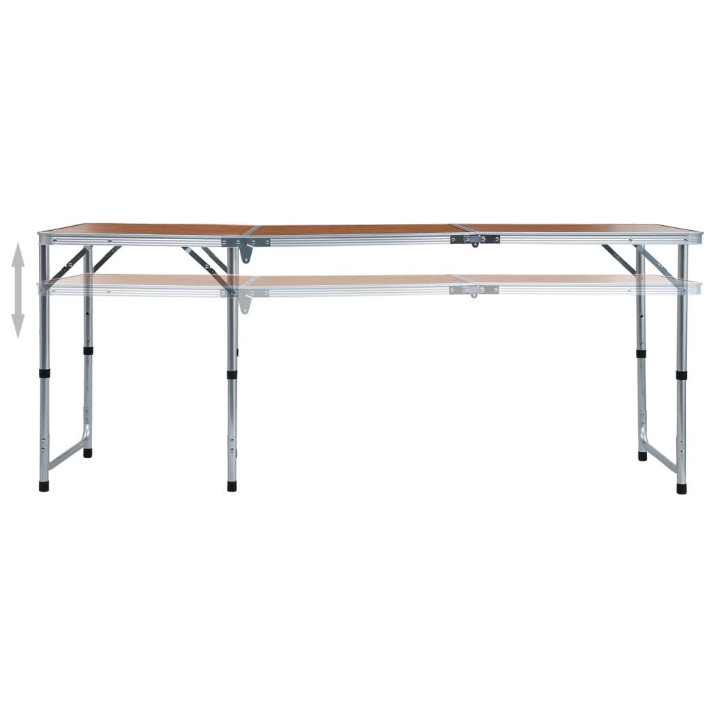 Mesa de camping plegable de aluminio 180x60 cm 2/7