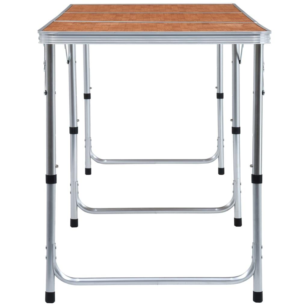 Mesa de camping plegable de aluminio 180x60 cm 4/7