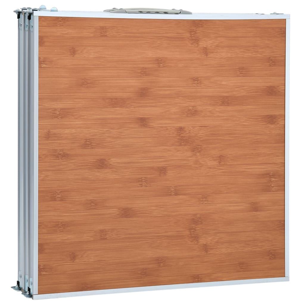 Mesa de camping plegable de aluminio 180x60 cm 5/7
